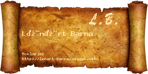 Lénárt Barna névjegykártya